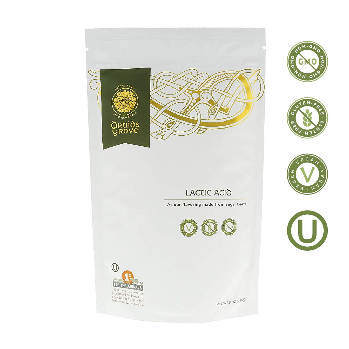 Druids Grove Lactic Acid Powder bottle ready for precise pH control in recipes.