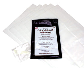 DryAgingWraps bag on rack during aging maintains moisture balance.