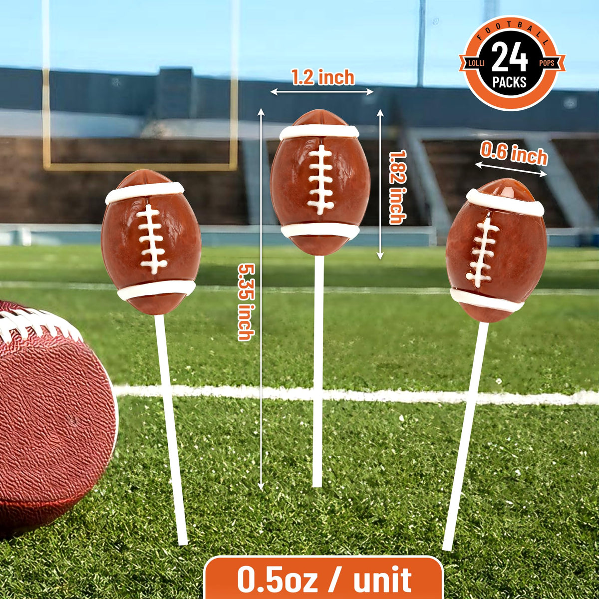 Duannick Football Candy holiday fillers brighten stockings and goody bags.