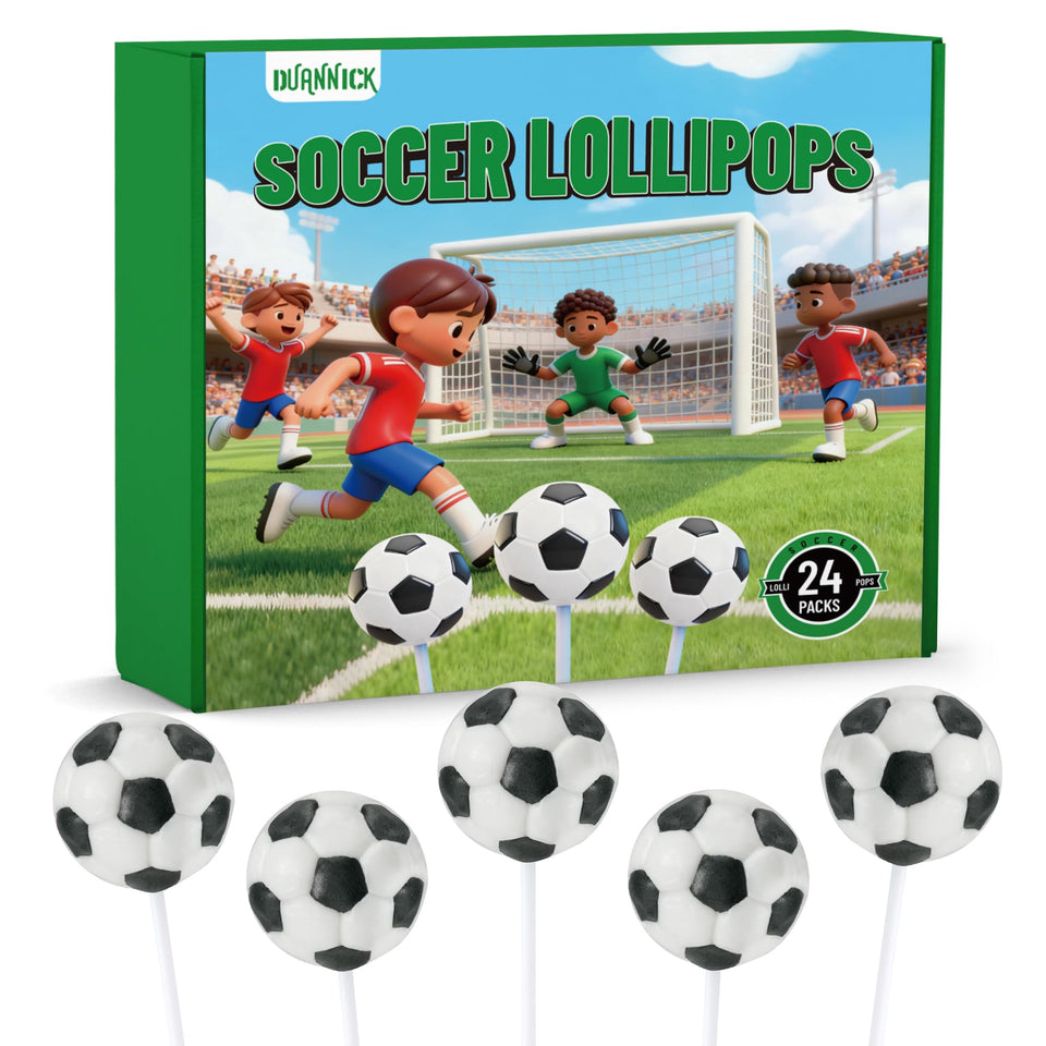 Duannick soccer ball lollipops ready for party favors and gifts