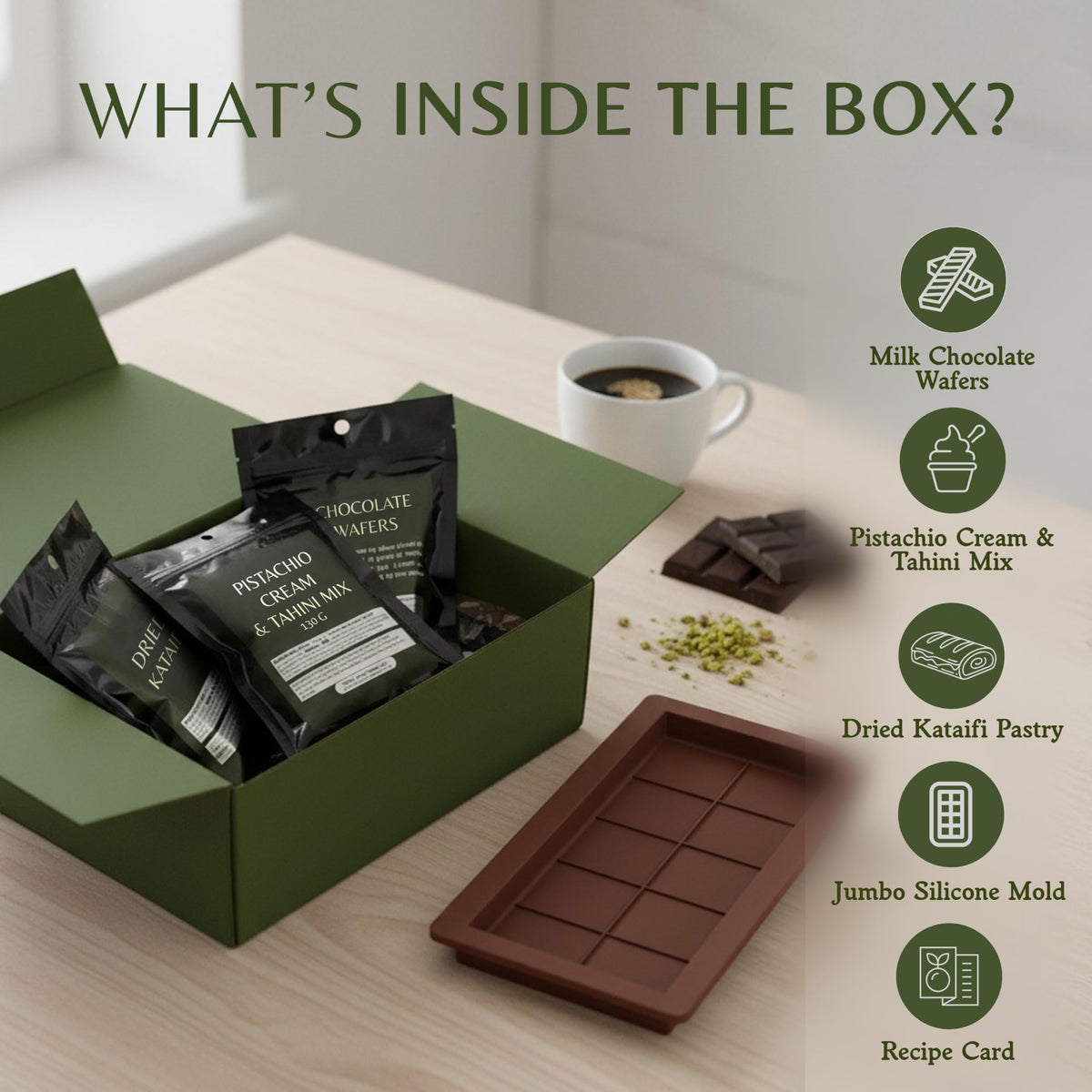 Dubai Chocolate Bar Kit Master tahini-mix: rich sesame notes for depth in desserts.