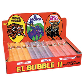 Dubble Bubble El Bubble II box front with assorted fruit flavors, a party-ready snack.