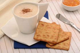Close-up of Ducales Crackers reveals a crisp, lightly sweet bite.