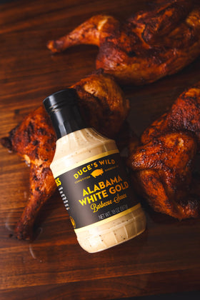 Duce's Wild Alabama White Gold glaze on grilled poultry
