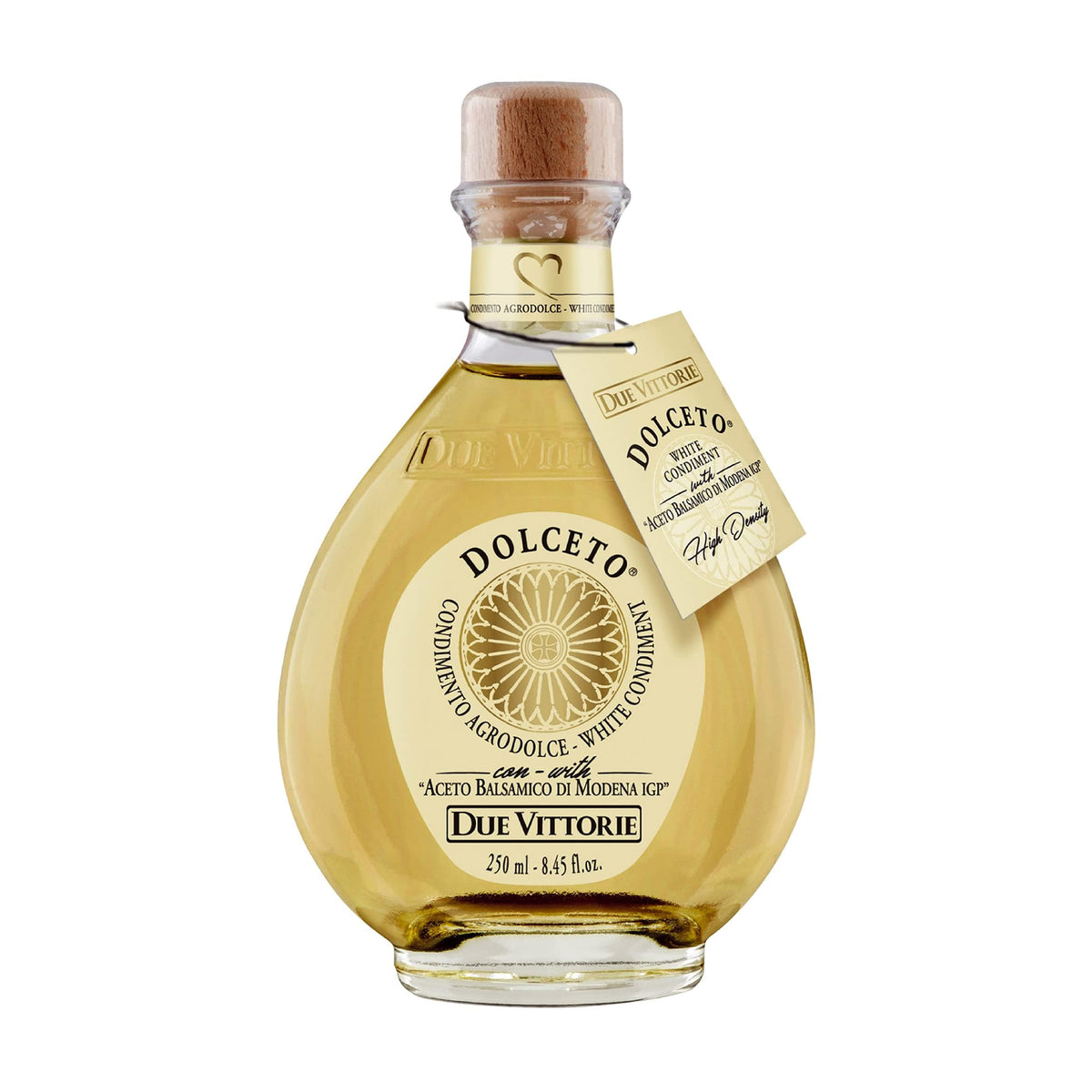 Due Vittorie Dolceto White Balsamic Dressing bottle ideal for salads and seafood