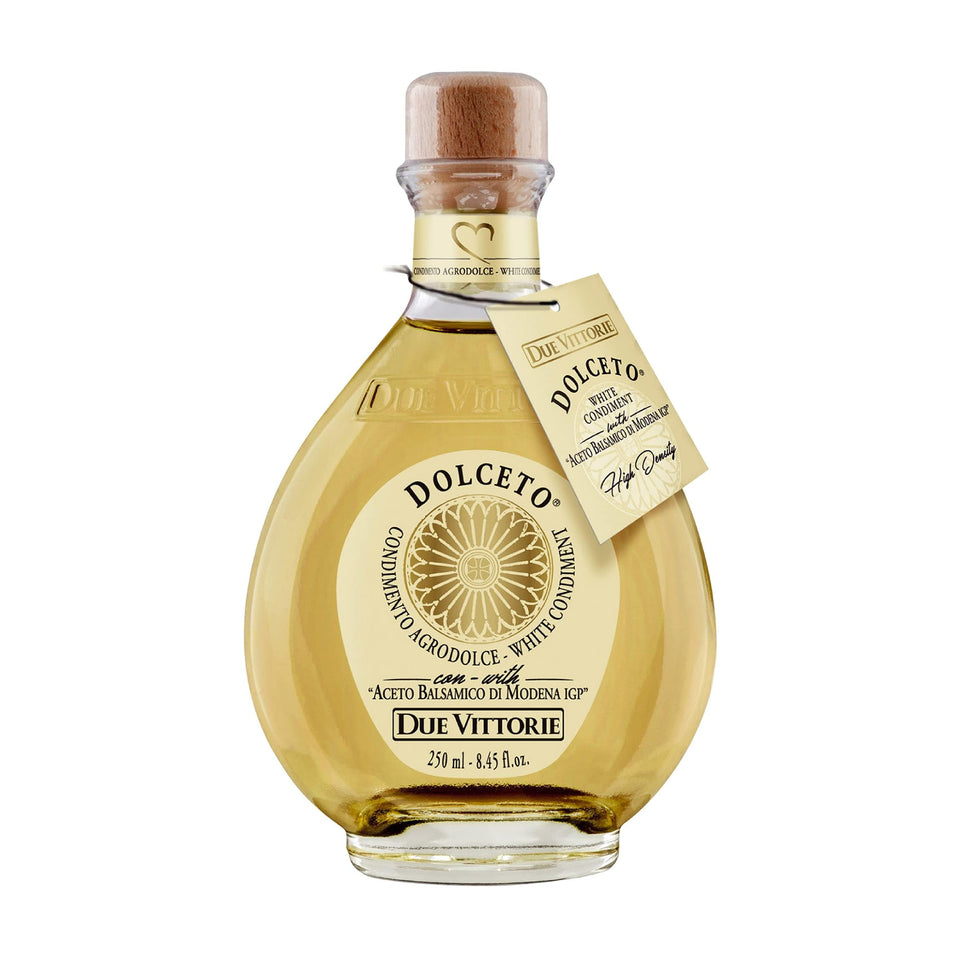 Due Vittorie Dolceto White Balsamic Dressing bottle ideal for salads and seafood