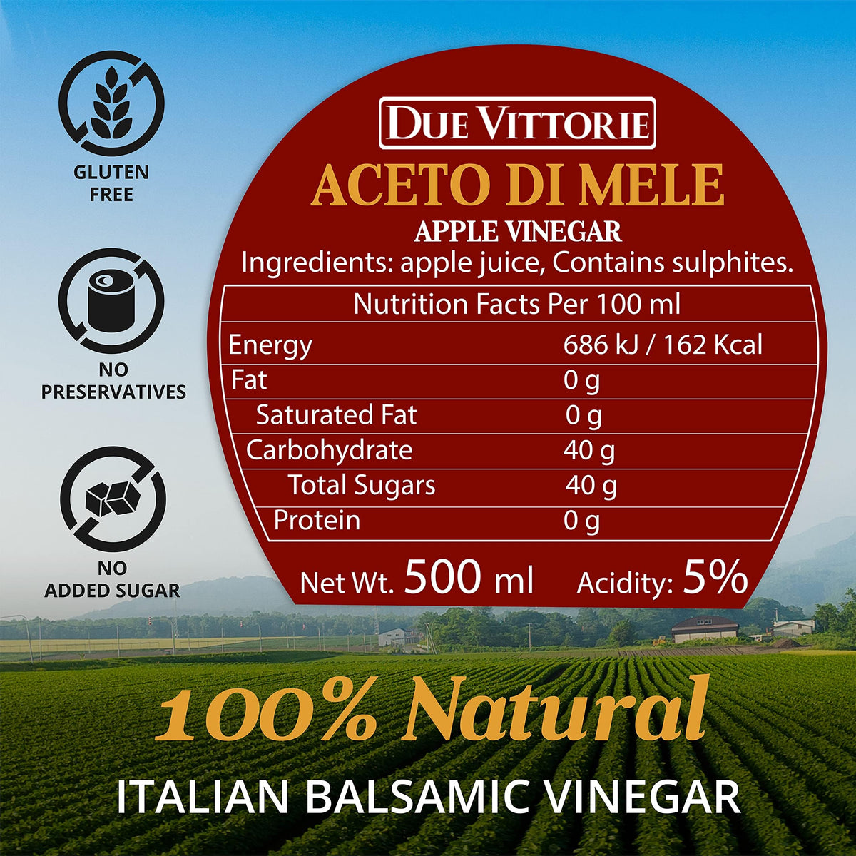 Due Vittorie Italian gourmet vinegar origin emphasizes quality ingredients