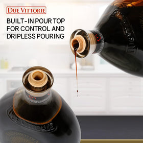 Due Vittorie Oro Gold bottle with built-in pourer for easy tasting