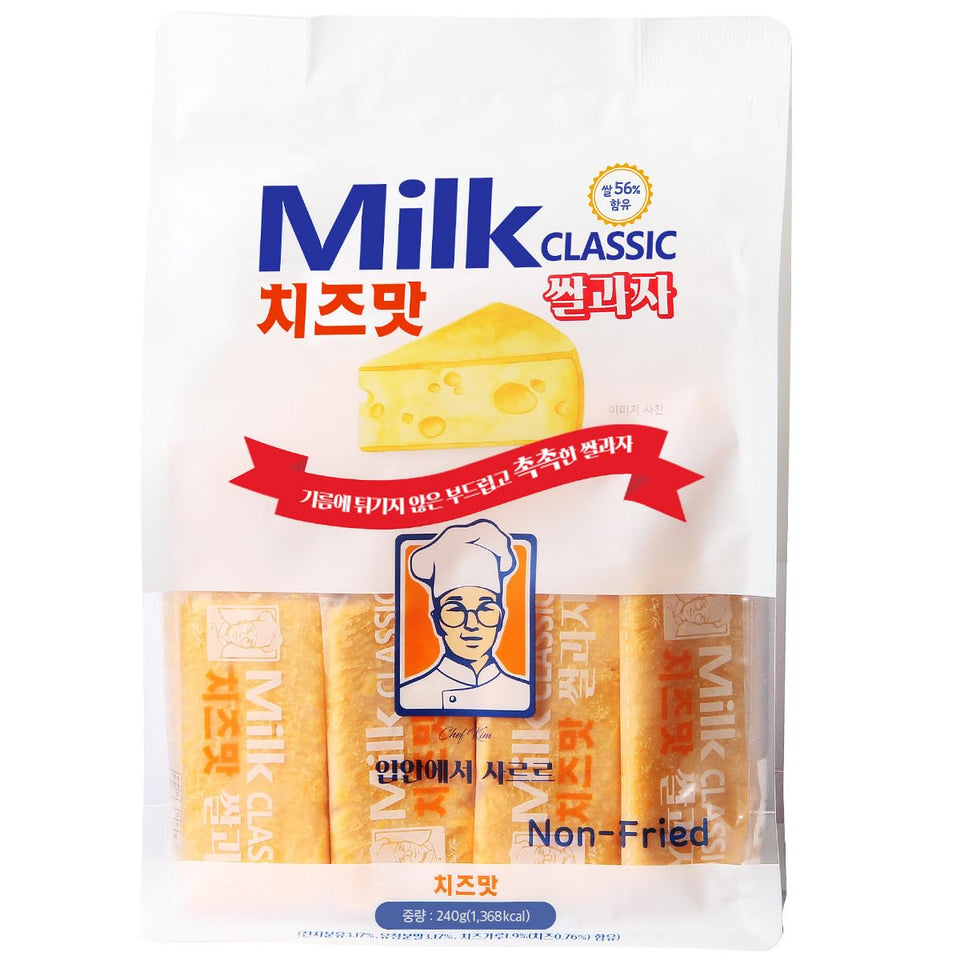 DUHOGO Milk Cheese Korean Rice Snack 24-pack, kid-friendly lunchbox option