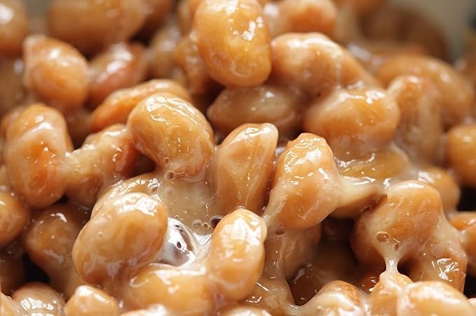 DUHOGO Natto powder label texture highlighting natural fermentation and authenticity.