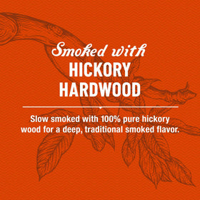 DUKE'S shorty sausages on camp table, inviting smoky aroma from hickory smoke.