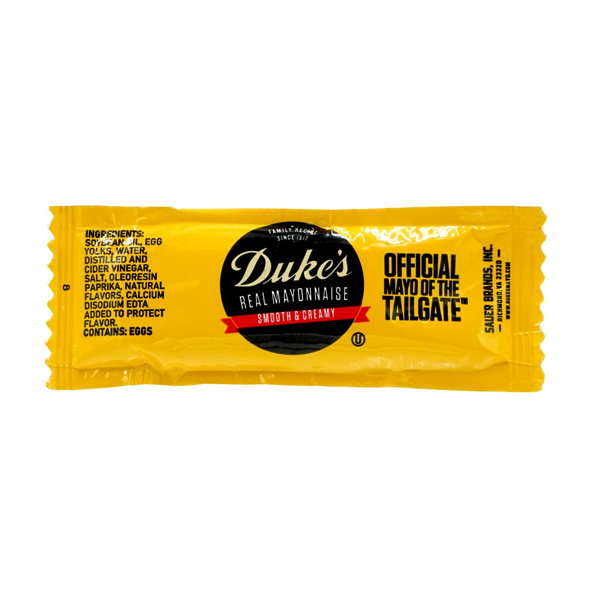 DUKE'S Real Mayonnaise packet with smooth original texture for sandwiches.
