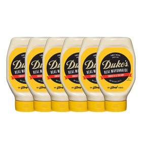 Duke’s Mayo squeeze bottle showing original label for versatile kitchen use.