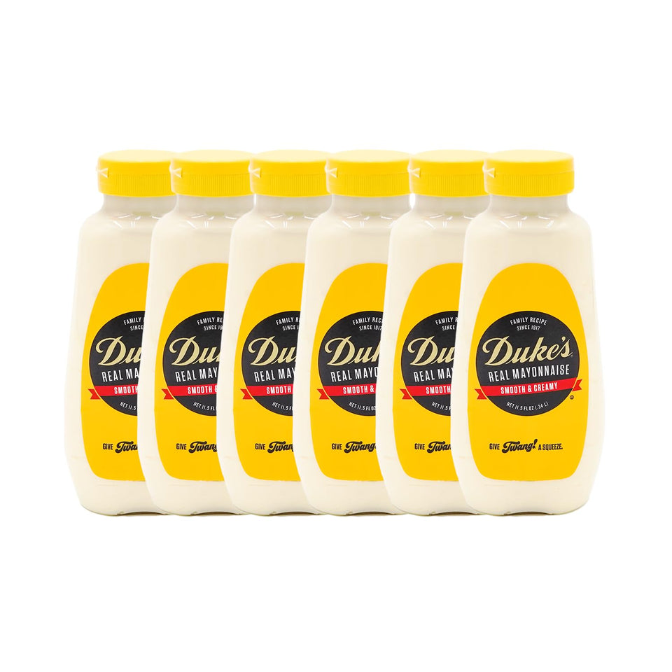 DUKE'S Real Mayonnaise squeeze bottle front view, ready for quick sandwiches