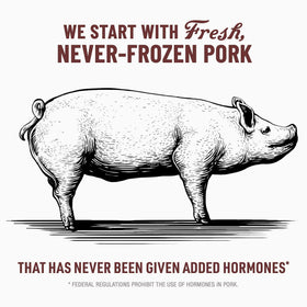 DUKE'S gluten-free pork snacks, close-up showing 7g protein per serving.