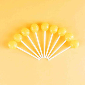 Dum Dums Banana Split lollipops in a resealable bulk bag for easy sharing