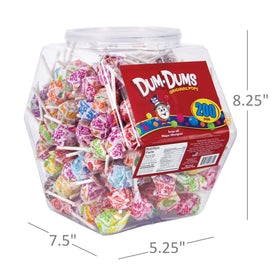 Reusable plastic jar by Dum Dum ideal for candy storage or reuse.
