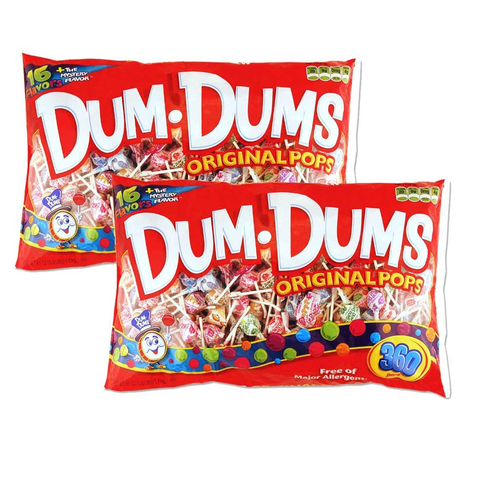 Dum Dums 360 Count Bag front view, ideal for parties and everyday treat breaks.