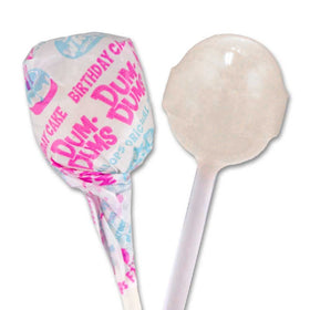 Dum Dums Birthday Cake lollipops individually wrapped for easy sharing