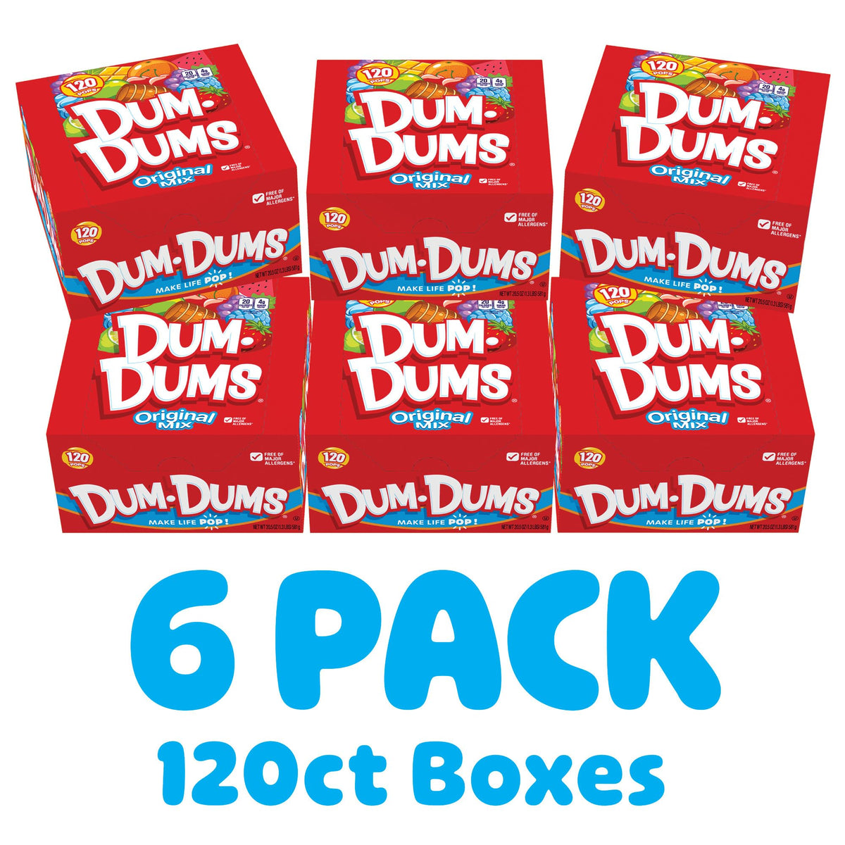 Individually wrapped Dum Dums pops provide mess-free grab-and-go snacking