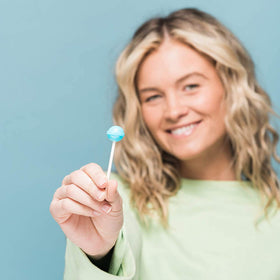 Dum Dums Mystery Flavor highlight, adds surprise element to a candy assortment.
