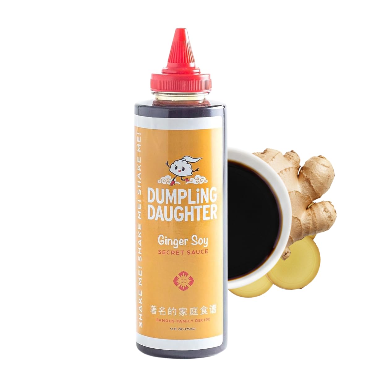 Dumpling Daughter Ginger Soy bottle being poured to enhance meals with restaurant-quality flavor