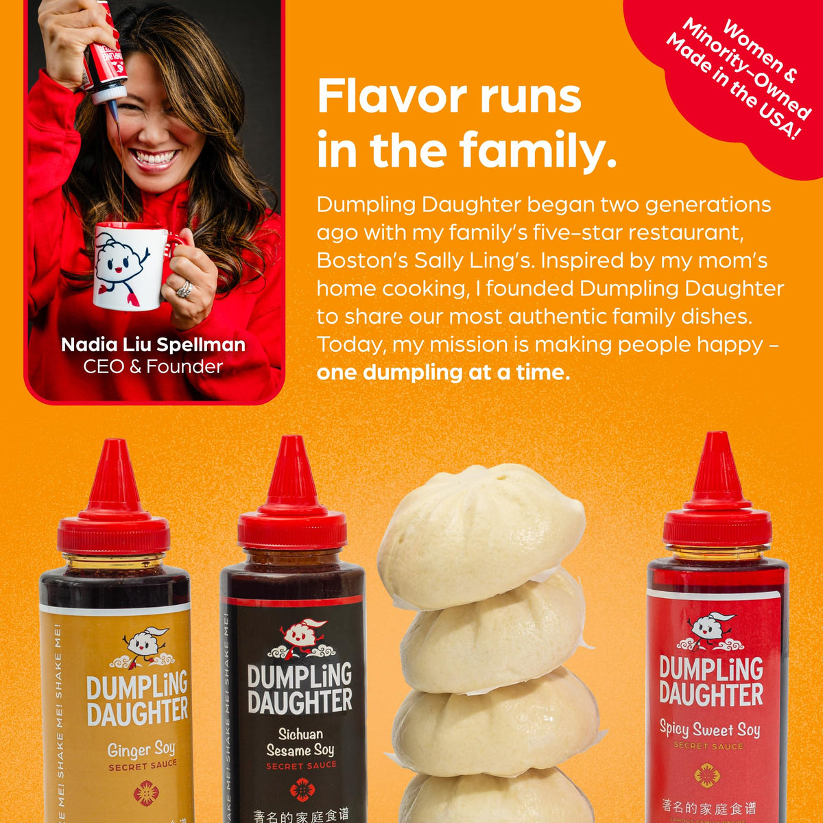 Fresh ginger and sauce pairing in Dumpling Daughter Ginger Soy