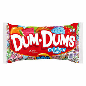 Dum Dums 500-count bag with assorted flavors, ideal for parties and gifting