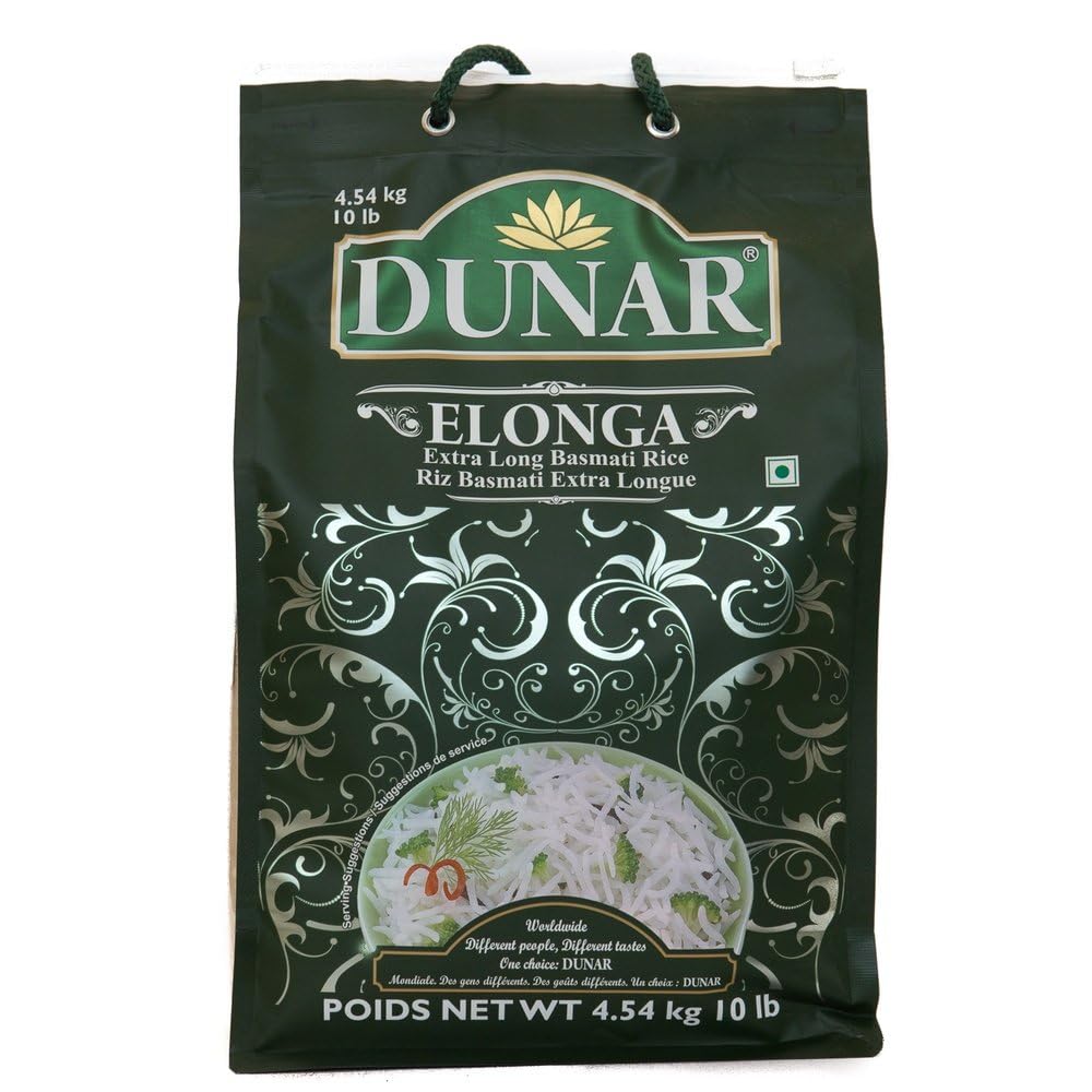 Dunar Elonga Basmati Rice 1121 bag for premium long-grain quality