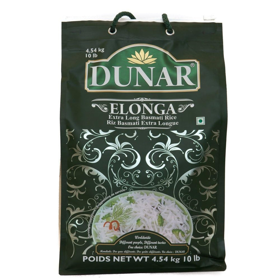 Dunar Elonga Basmati Rice 1121 bag for premium long-grain quality