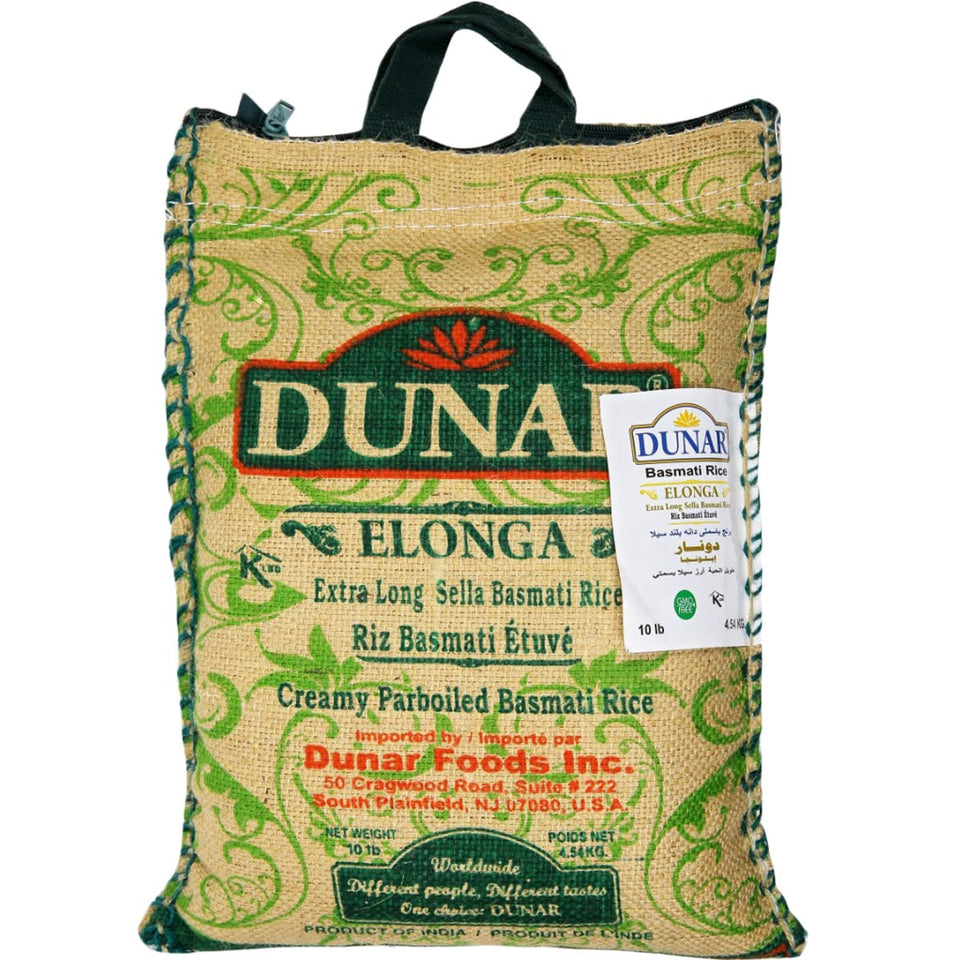Dunar Elonga Creamy Sella parboiled rice grains show elongation for a visually appealing dish.