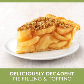Duncan Hines Comstock apple pie filling close-up with ripe fruit chunks for flavor