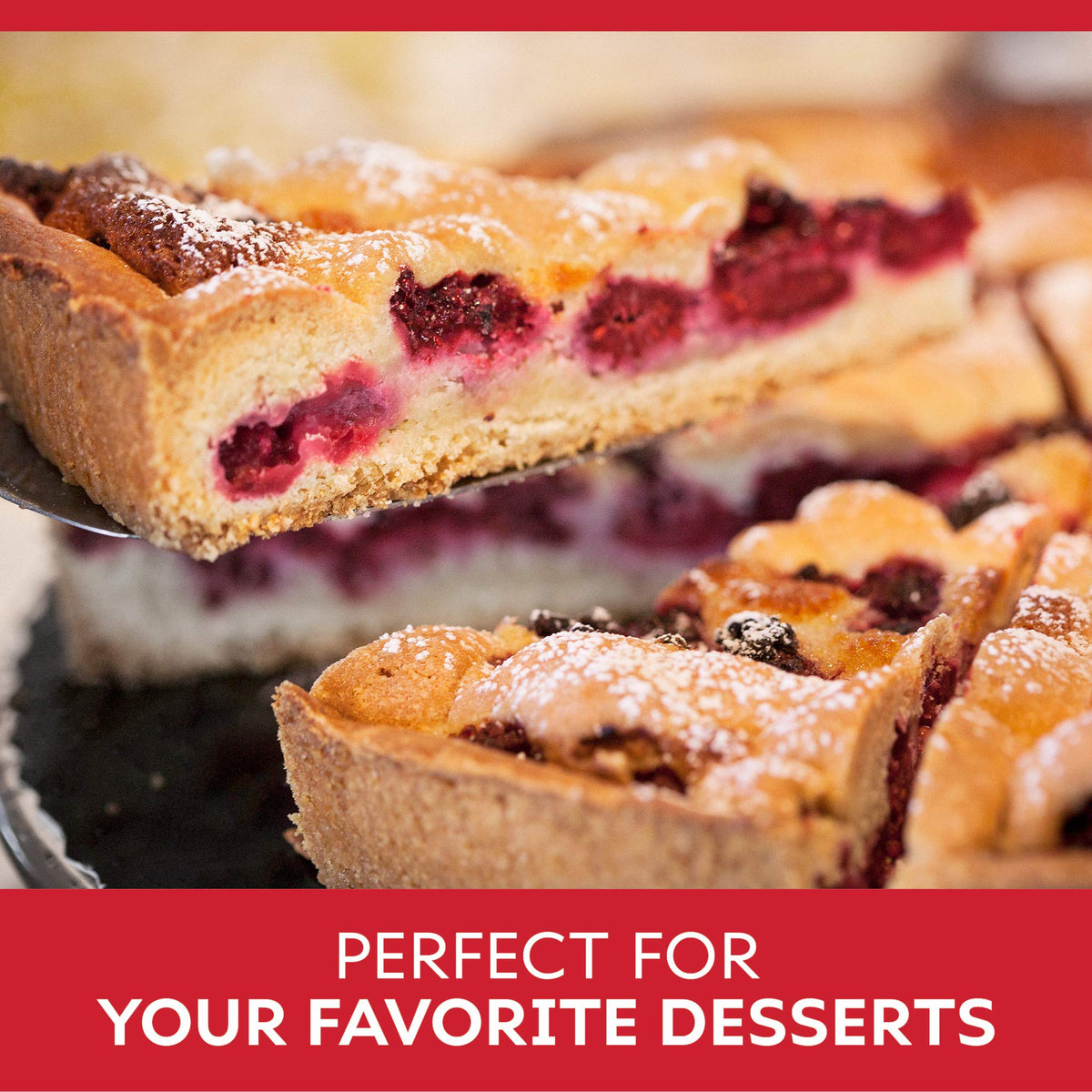 Duncan Hines Comstock raspberry pie filling ready-to-bake pie assembly.