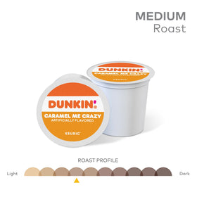 Dunkin Caramel Coffee Cake pod close-up, rich flavor in every brew.
