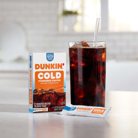 Dunkin Cold coffee packaging showing the 12-pack box.