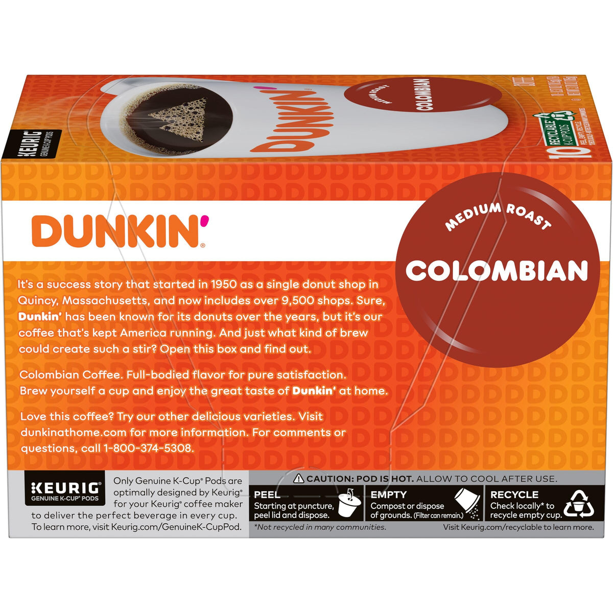 Dunkin' Colombian roast concept emphasizes aroma and accessible brewing.
