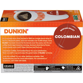 Dunkin' Colombian roast concept emphasizes aroma and accessible brewing.