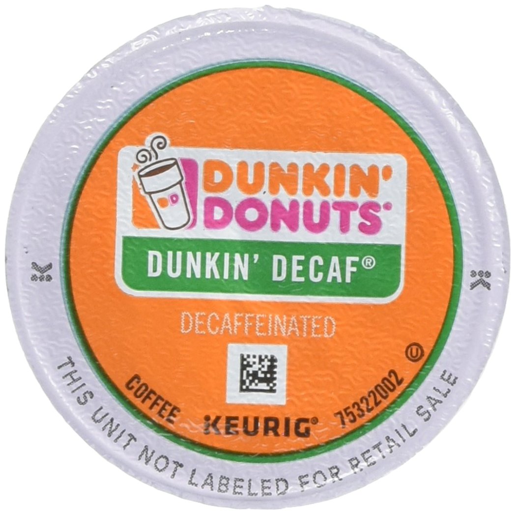 Dunkin Donuts 0846 decaf K-Cup pods in a box for office use