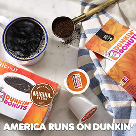 Dunkin' Donuts Decaf Medium Roast Finish cup demonstrates balanced taste