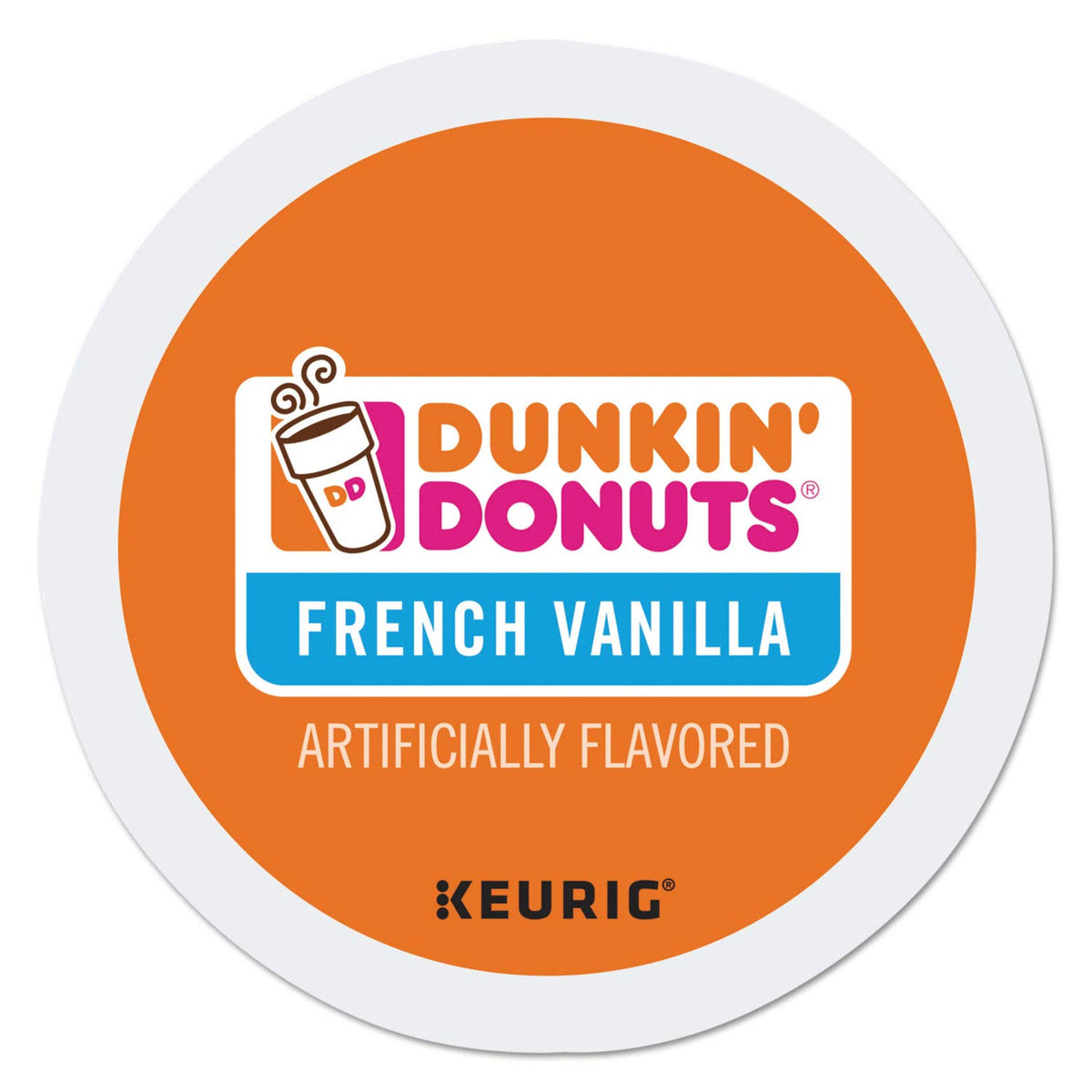 Dunkin' Donuts French Vanilla K-Cup pods for quick, flavorful morning brew.