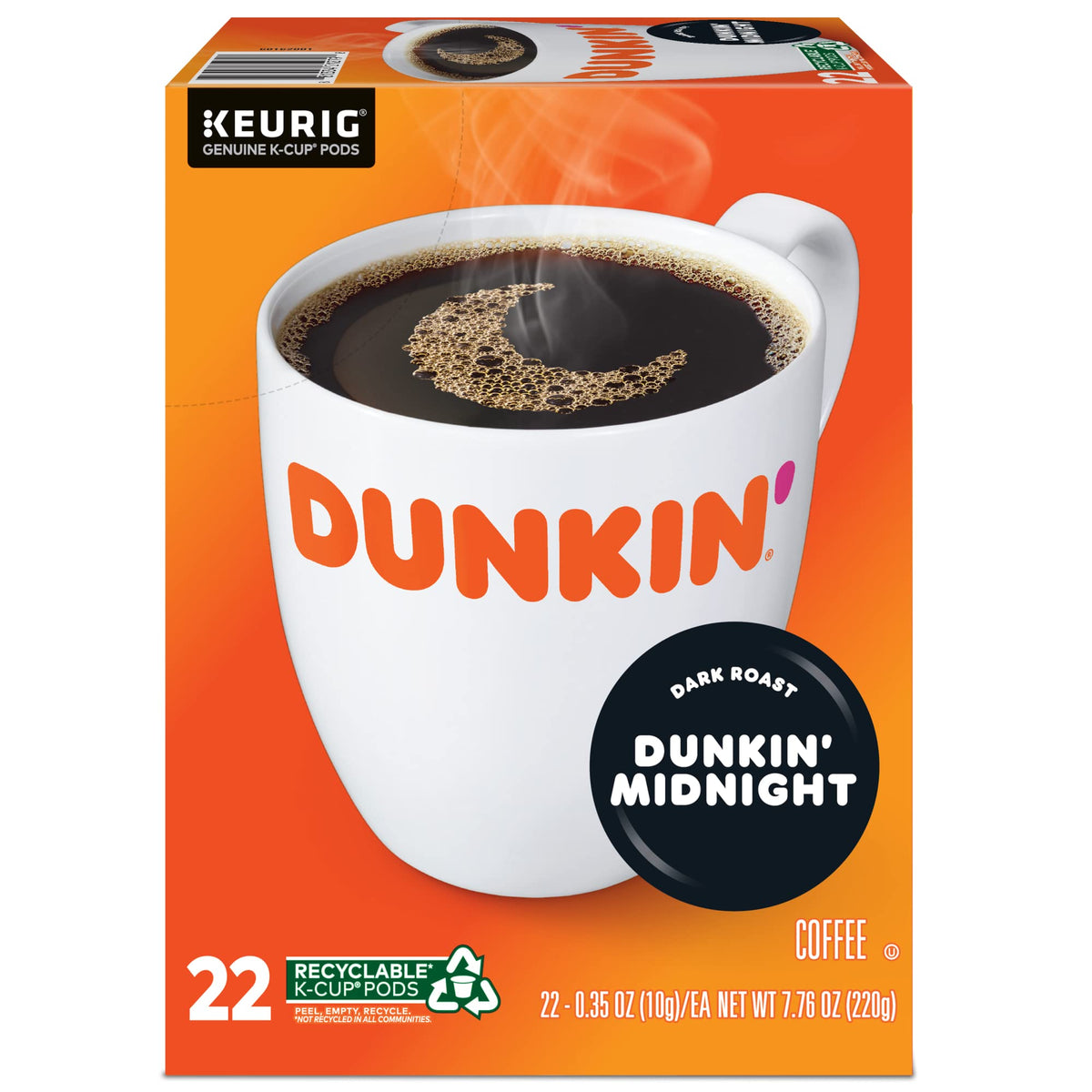 Dunkin Donuts K-Cup Arabica coffee beans close-up