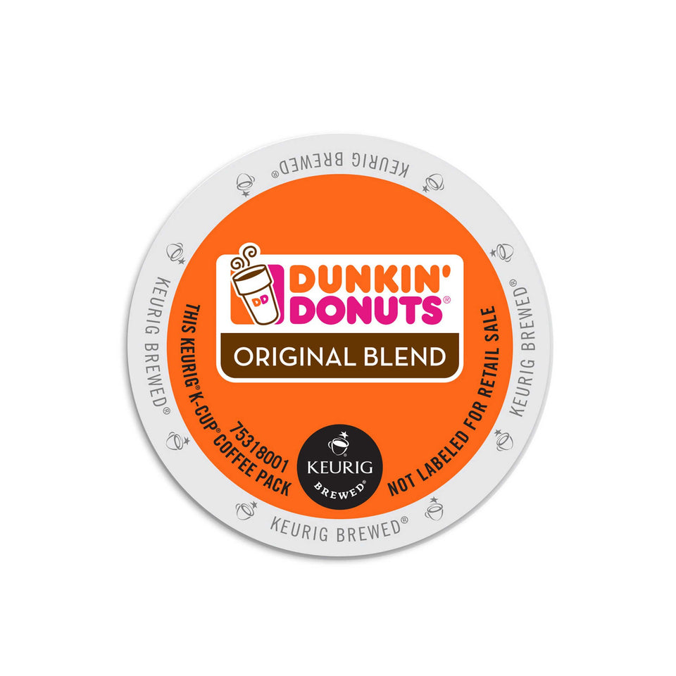 Dunkin' Donuts Original Blend K-Cups; smooth medium roast for a balanced daily coffee ritual.