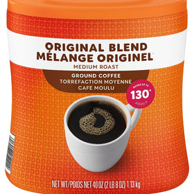 Dunkin' Donuts Original Blend packaging for home brewing and freshness.