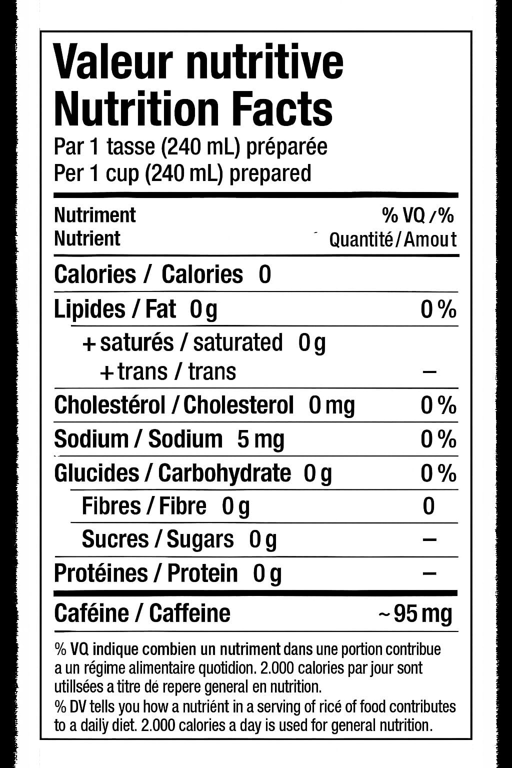 Close-up of Dunkin' Donuts Original Blend grounds showing 100% Arabica beans.