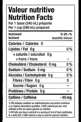 Close-up of Dunkin' Donuts Original Blend grounds showing 100% Arabica beans.