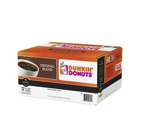 Dunkin' Donuts Original Blend K-Cup pods, 108-count two-pack, ideal for quick morning brews.