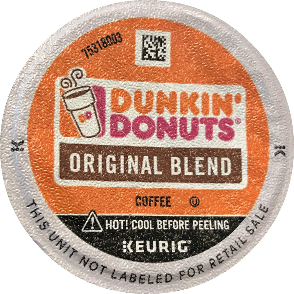 Dunkin Donuts Original Blend K-Cup pods for Keurig, quick single-serve coffee.
