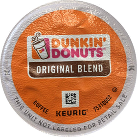 Dunkin Donuts Original Flavor K-Cups pods for Keurig brewers, delivering smooth mornings.