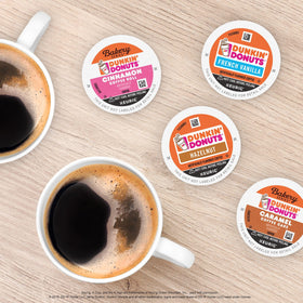 Dunkin' Donuts packaging highlighting Keurig compatibility for convenience