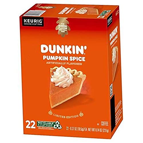 Pumpkin Spice aroma from Dunkin Donuts K-Cup pods in a kitchen setting